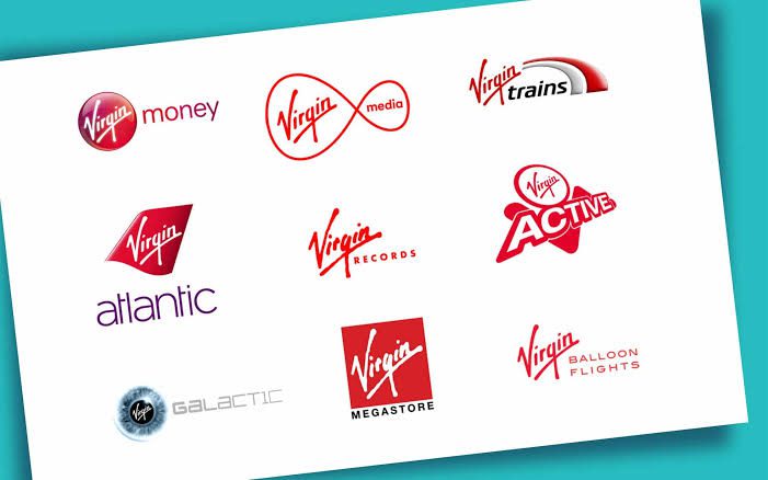 An image showing the virgin brand and its sub-brands in a logo