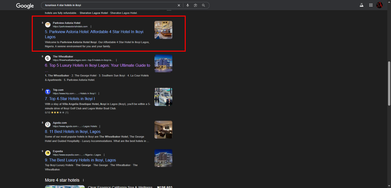 Parkview Astoria SEO Report