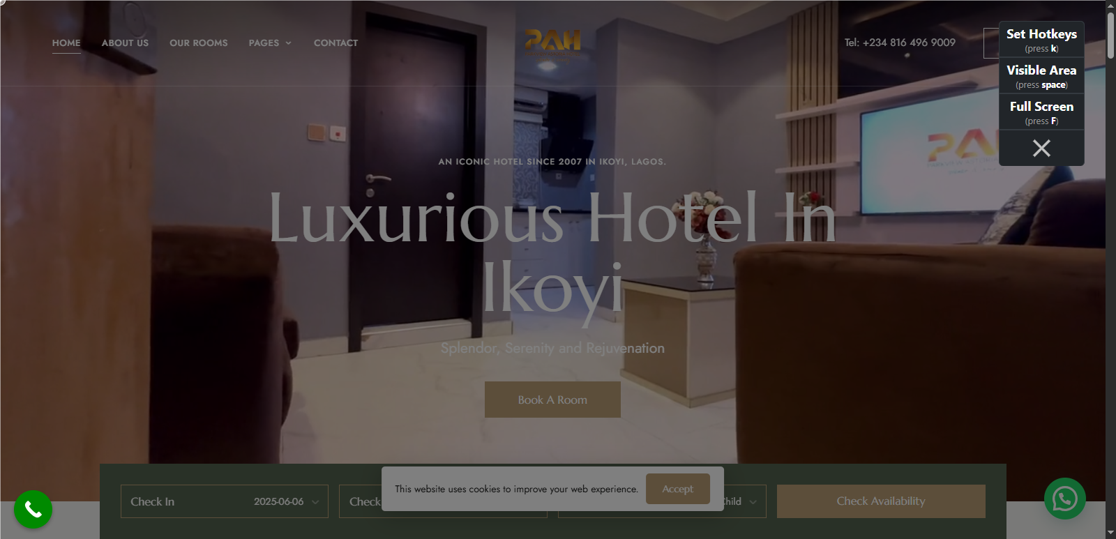 web design for parkview astoria hotels