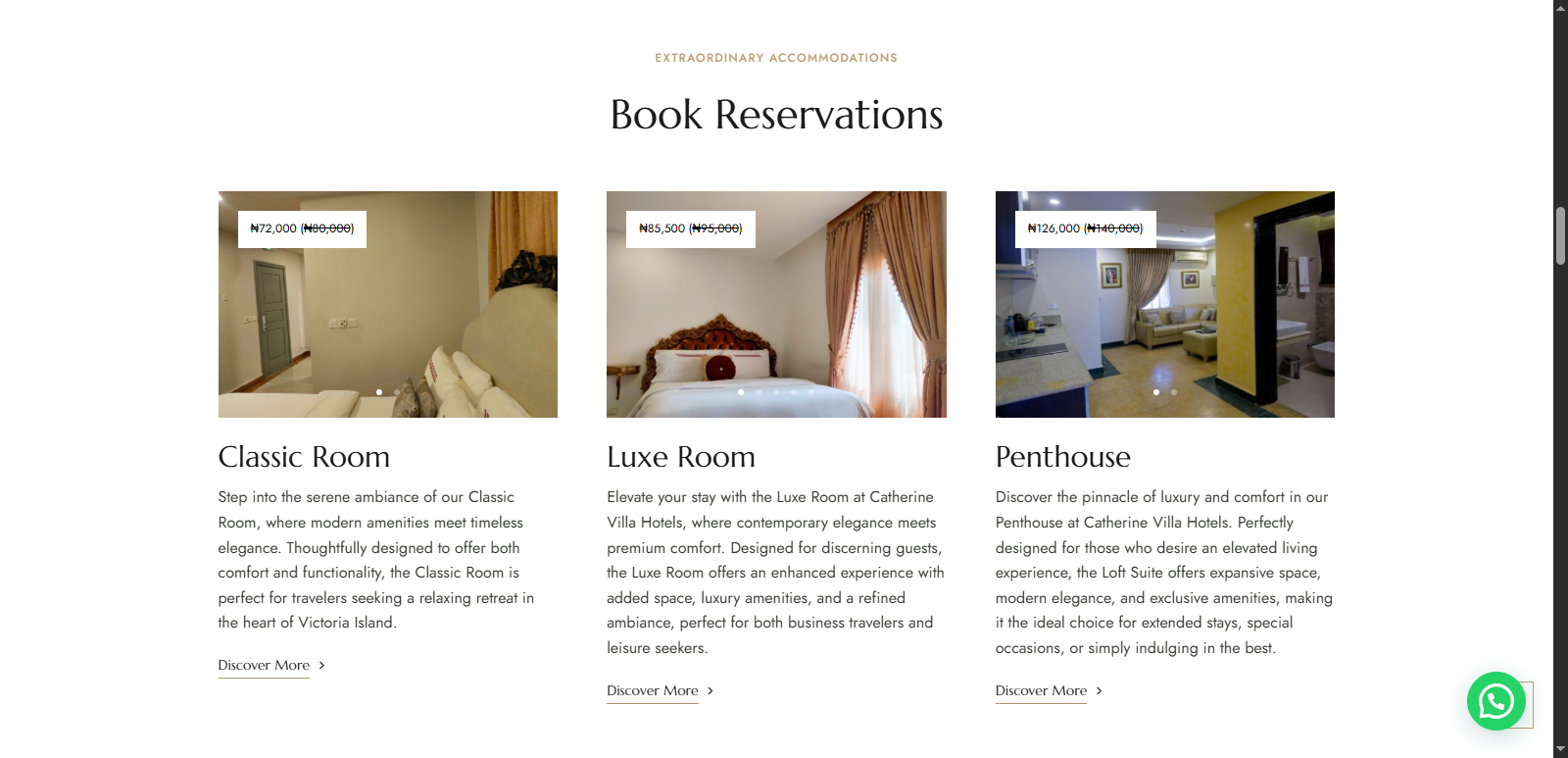 Catherine Villa Hotel Web project